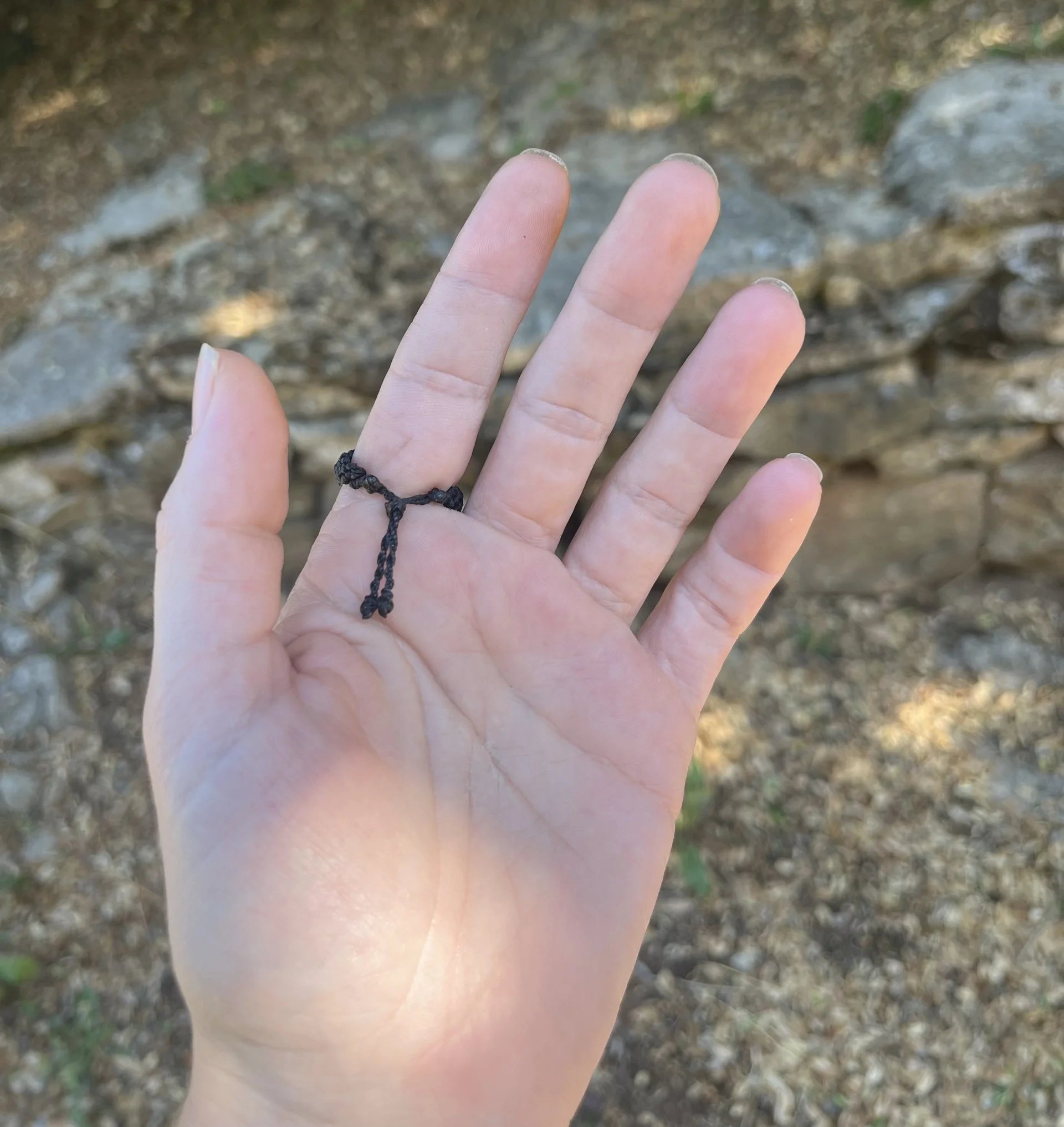 bague en macramé réglable