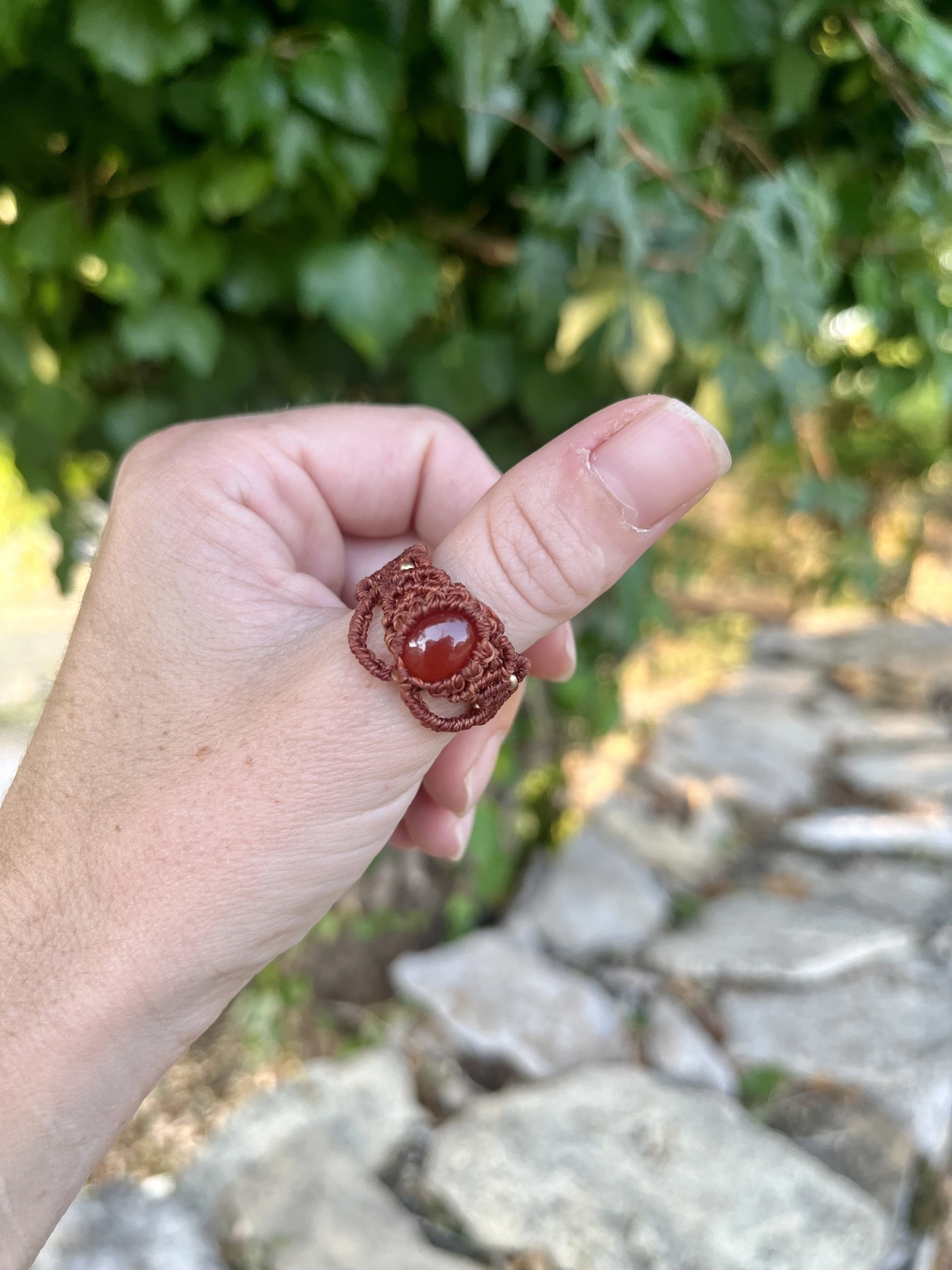bague onyx rouge inspirée de Dune